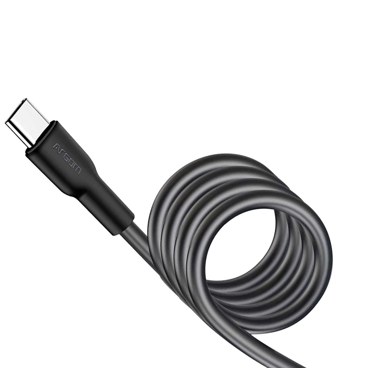 Cable De Carga Rápida Type-C Argomtech ARG-CB-0070BK 65W 3.3A 1.8 Metros Negro